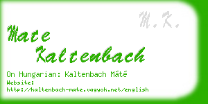 mate kaltenbach business card
